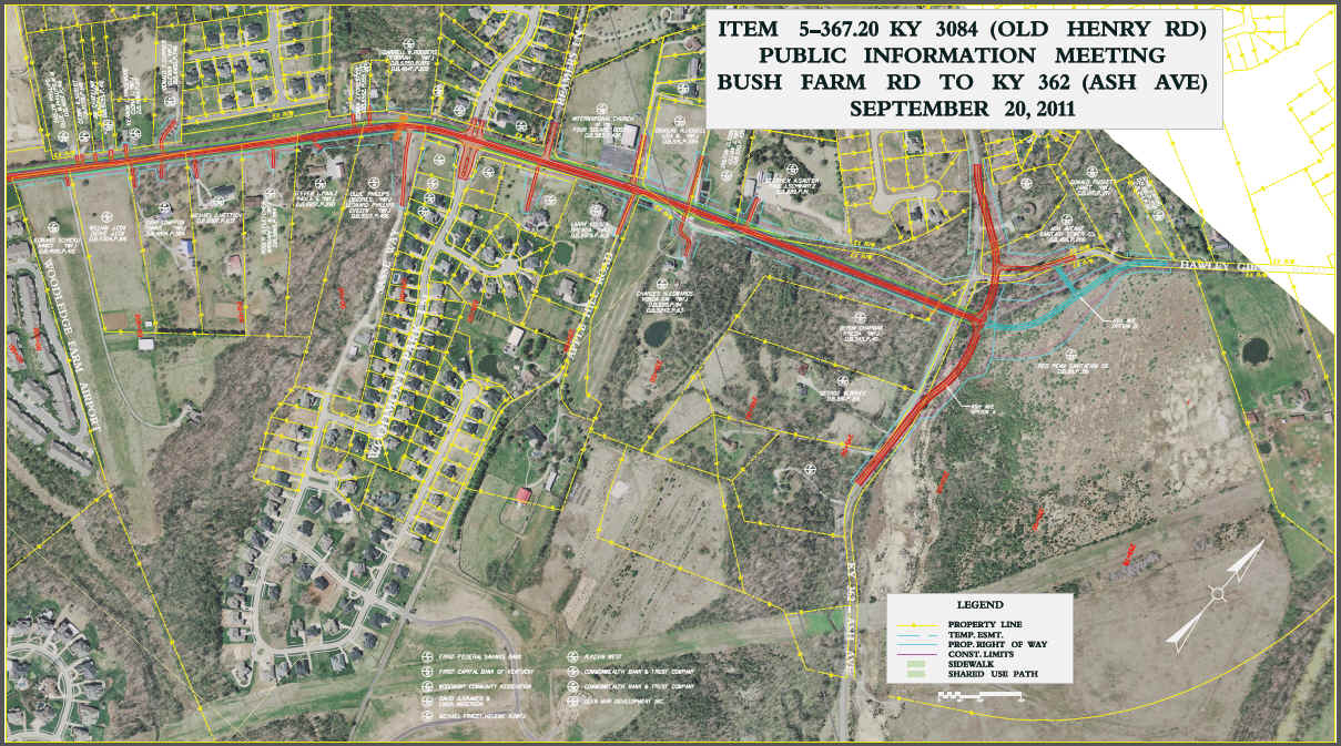 Jefferson/Oldham Counties KY 3084 (Old Henry Road) between I265 in